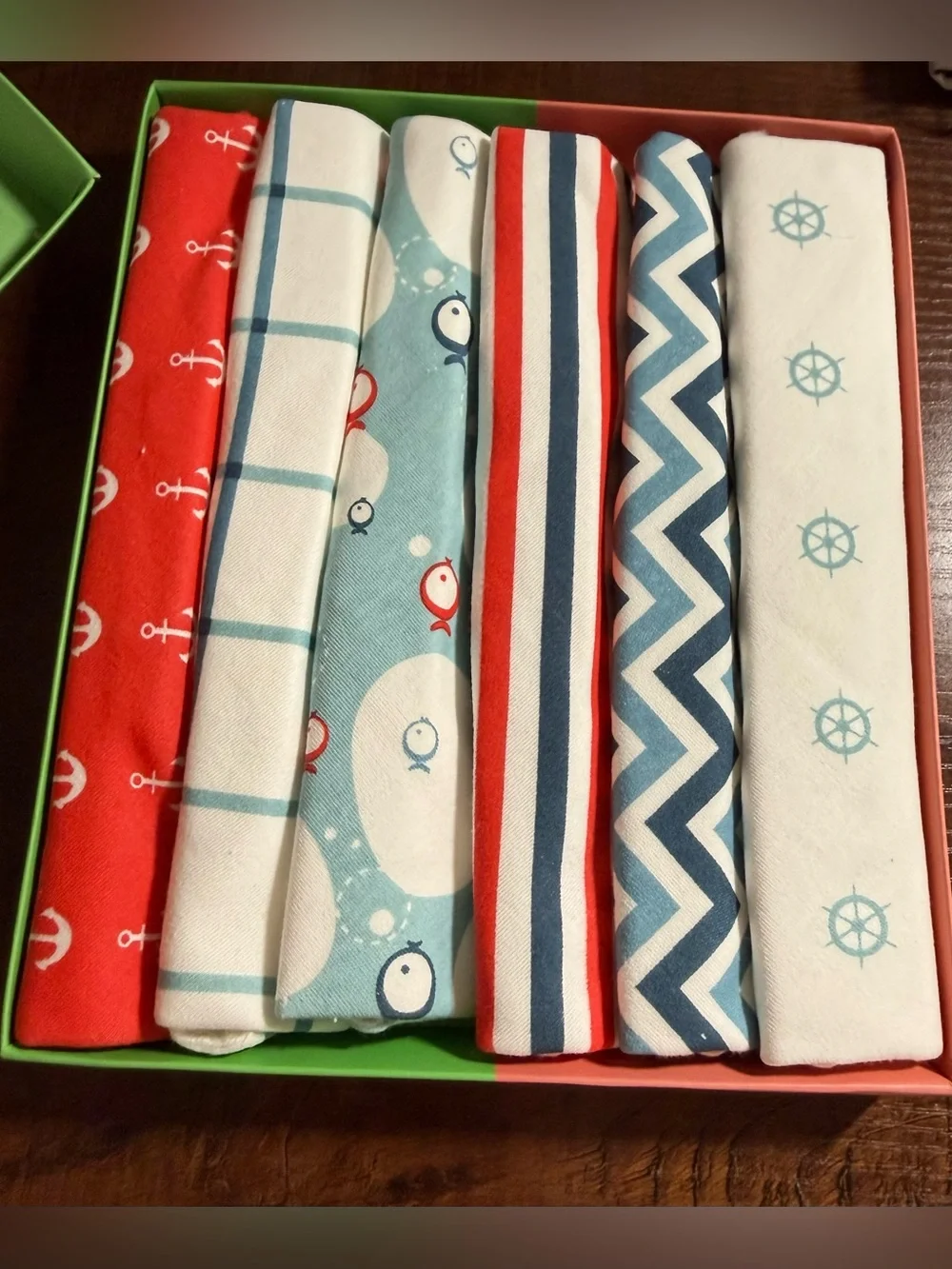 Baby Bandana Bibs - Box of 6 - Boy Designs *NIB